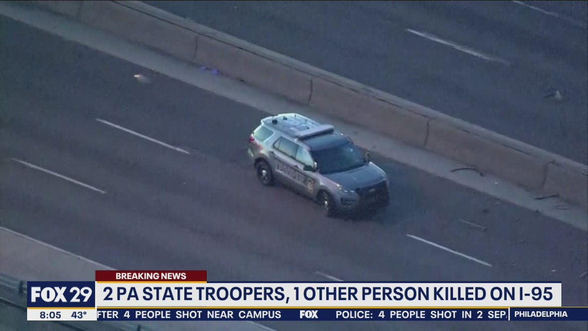 Pennsylvania state troopers among 3 killed in crash on I-95 in South Philadelphia